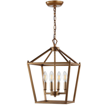 Pagoda Lantern Metal LED Pendant - JONATHAN Y